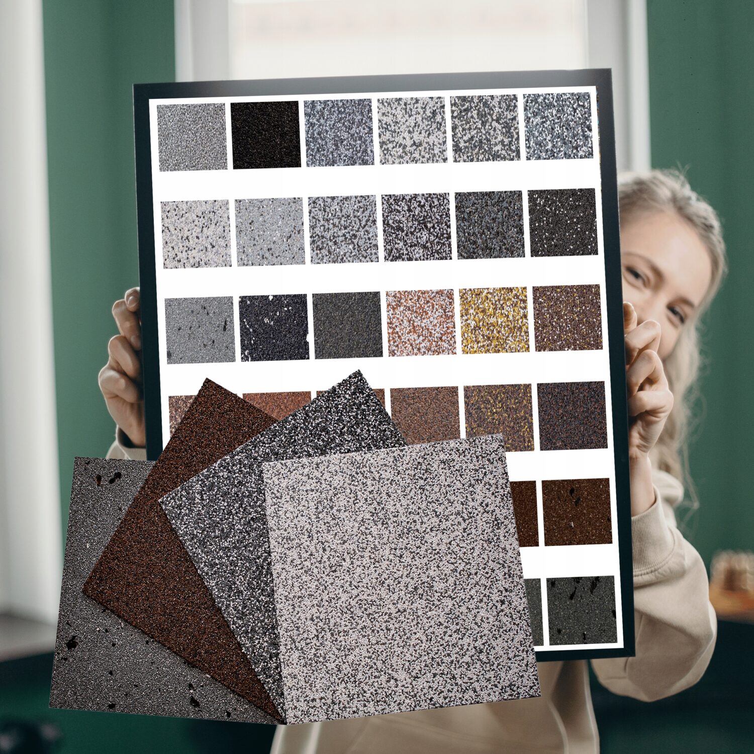 Tynk Mozaikowy 36 Wariantów Mozaika Komplet 4 Różnych Próbek Na Podłożu - obrazek 7