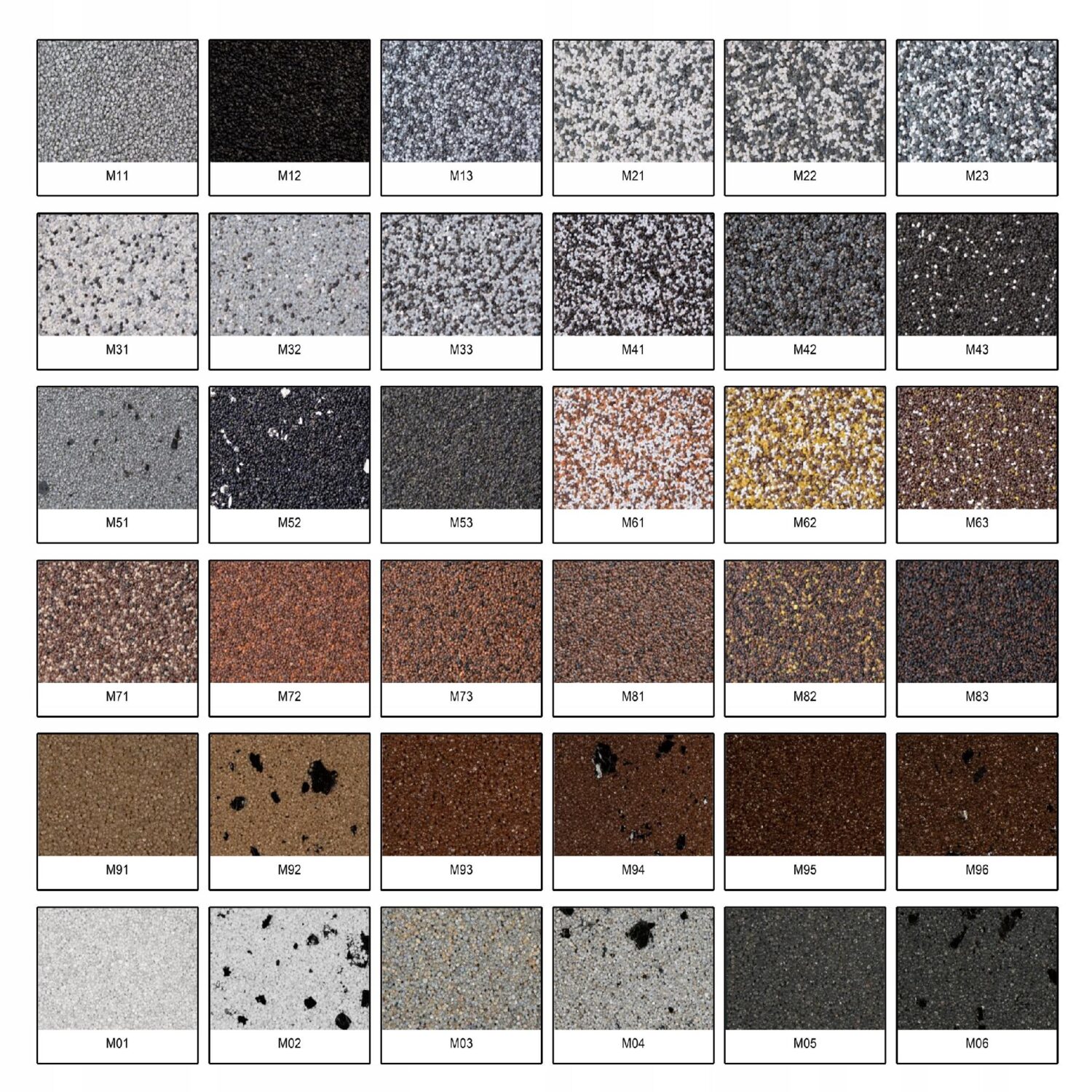 Tynk Mozaikowy 36 Wariantów Mozaika Komplet 4 Różnych Próbek Na Podłożu - obrazek 2